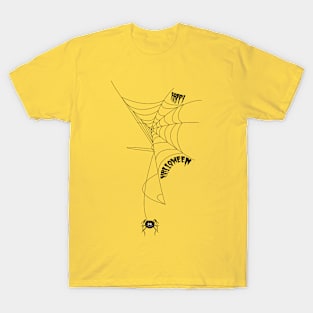 Dangerous poisonous spider spider web - Happy Halloween T-Shirt